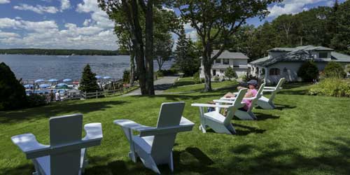 Lawn and Waterfront - Spruce Point Inn - Boothbay Harbor, ME