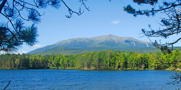 Summer in Maine - View of Mount Katahdin over Millinocket Lake - Photo Credit Maine Office of Tourism
